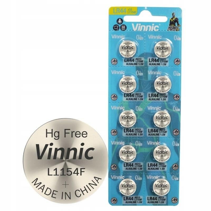 Bateria VINNIC alkaline LR 44  opakowanie a'10szt.