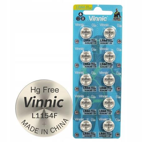 Bateria VINNIC alkaline LR 44  opakowanie a'10szt.