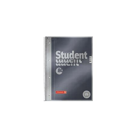 Kołozeszyt A4  80k BRUNNEN PREMIUM Black w kratkę - gramatura papieru 90g/m2
