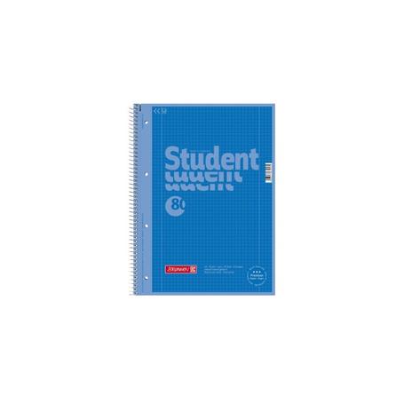 Kołozeszyt A4  80k BRUNNEN PREMIUM Blue w kratkę - gramatura papieru 90g/m2