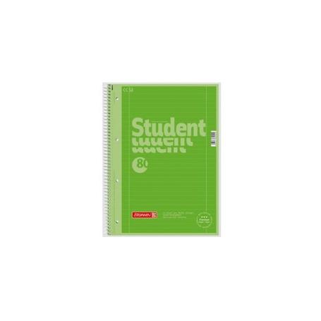 Kołozeszyt A4  80k BRUNNEN PREMIUM Green w linię - gramatura papieru 90g/m2