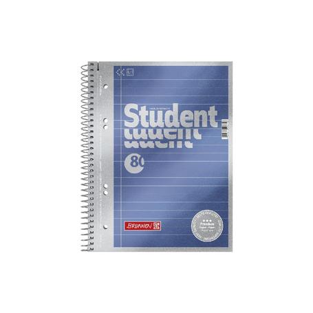 Kołozeszyt A5  80k BRUNNEN PREMIUM Navy blue w linię - gramatura papieru 90g/m2