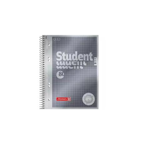 Kołozeszyt A5  80k BRUNNEN PREMIUM Navy blue w kratkę - gramatura papieru 90g/m2