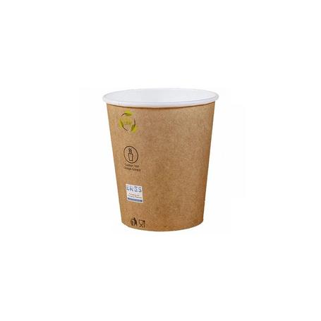 Kubek papierowy 250 ml opakowanie a 50szt.ekologiczny brązowy