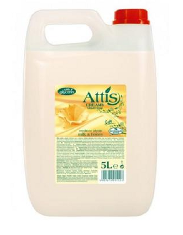Mydło w płynie ATTIS Mleko i miód LILIEN  5L