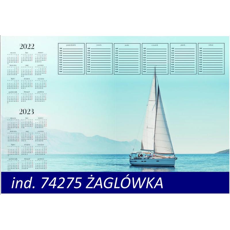 Podkład na biurko z listwą TYPOGRAF 580mm x 400mm DUBAI  74290