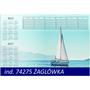 Podkład na biurko z listwą TYPOGRAF 580mm x 400mm DUBAI  74290