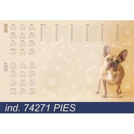 Podkład na biurko z listwą TYPOGRAF 580mm x 400mm PIES  74271
