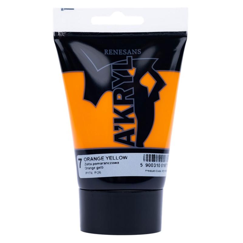 Farba akrylowa A’kryl RENESANS 100ml – orange yellow