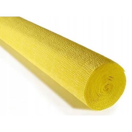 Krepina, bibuła włoska 180 g - Lemon yellow, 50 cm x 250 cm nr 575