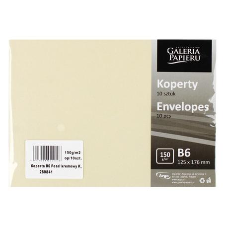Koperta ozdobna B6 Pearl kremowy  150g 280841 a 10szt.