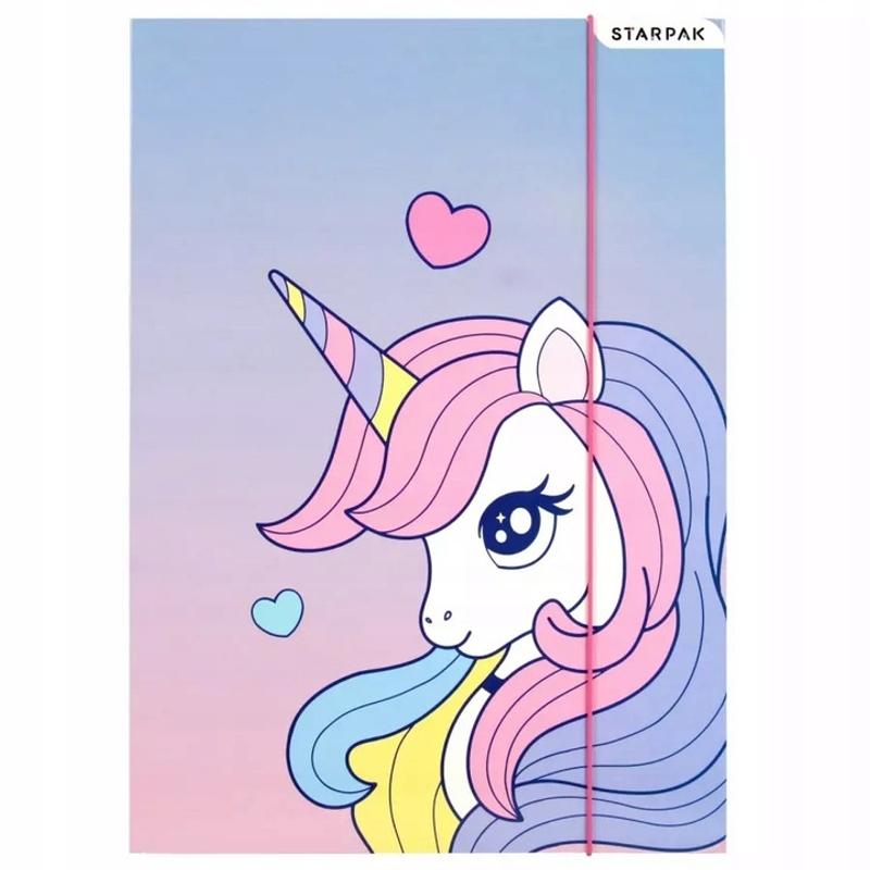 Teczka z gumką kolorowa A4 dziecięca STARPAK Unicorn