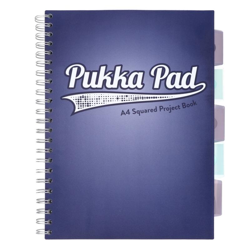 Kołozeszyt A4 100k PUKKA PAD Project Book - 3109(NY)-WPC - granatowobiały
