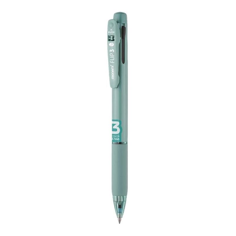 Długopis MONAMI Flip 3 Zielona obudowa - 4 kolory  0,7mm