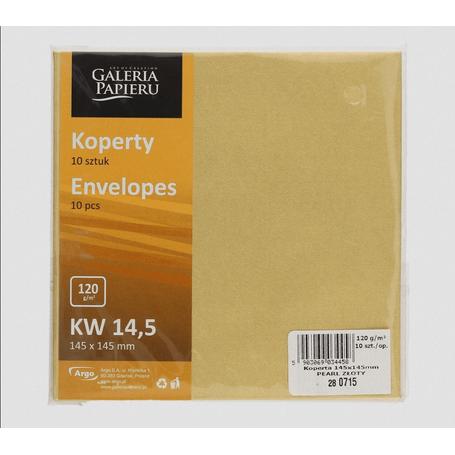 Koperta ozdobna 14,5x14,5 Pearl złoty 280715 a 10szt.