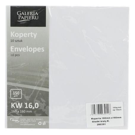 Koperta ozdobna 16,0x16,0 Gładki Biały 150g 280391 a 10szt.