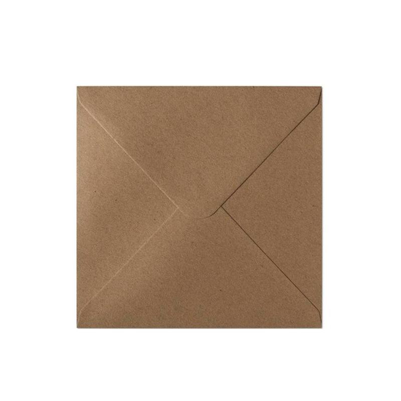Koperta ozdobna 16,0x16,0  brązowa, KRAFT 120g  a 10szt.
