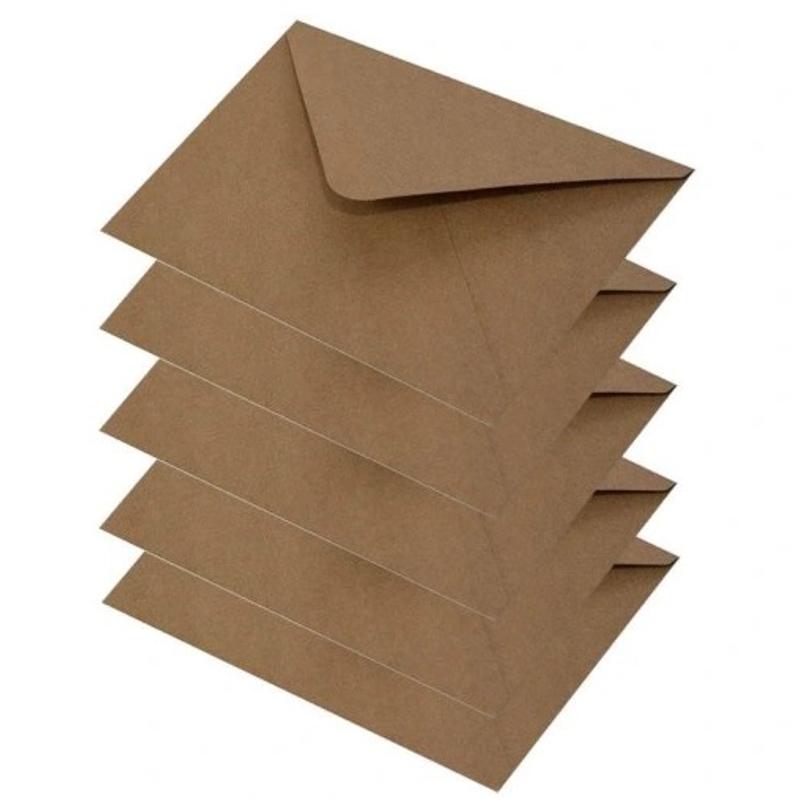Koperta ozdobna 16,0x16,0  brązowa, KRAFT 120g  a 10szt.