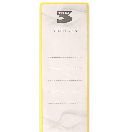 Nalepka na segregator (55 x 155 mm) 7cm TRES  samoprzylepna - blister 12szt.