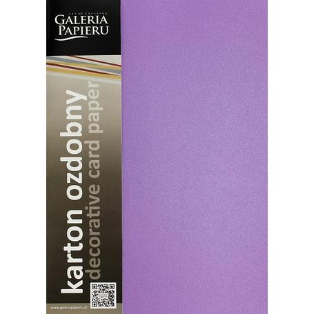 Papier wizytówkowy ozdobny GALERIA PAPIERU PEARL  210g/20 ark.- lawendowy 205458