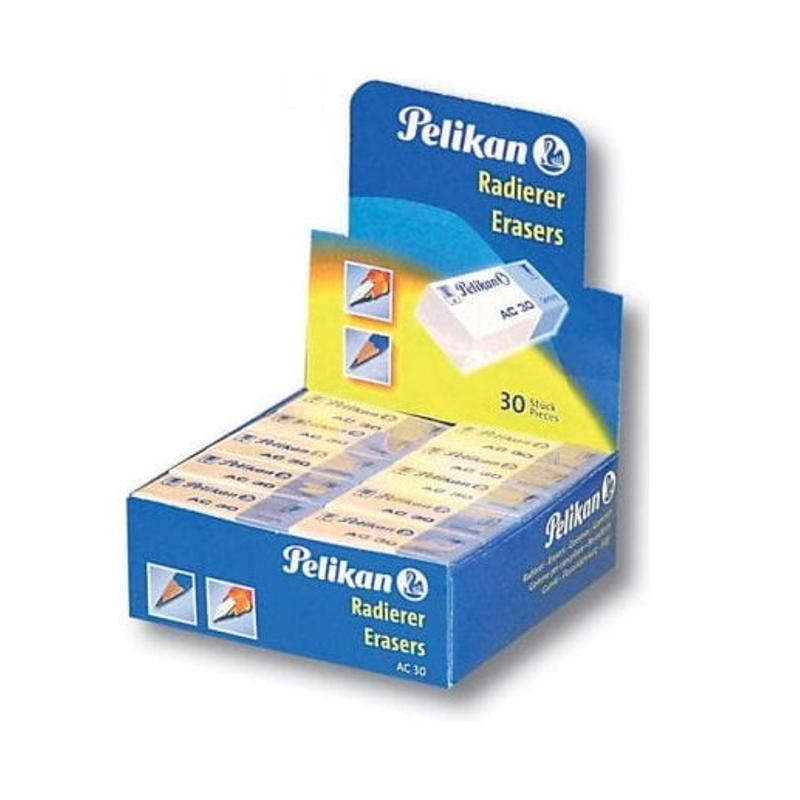 Gumka do ścierania PELIKAN  biało niebieska AC 30
