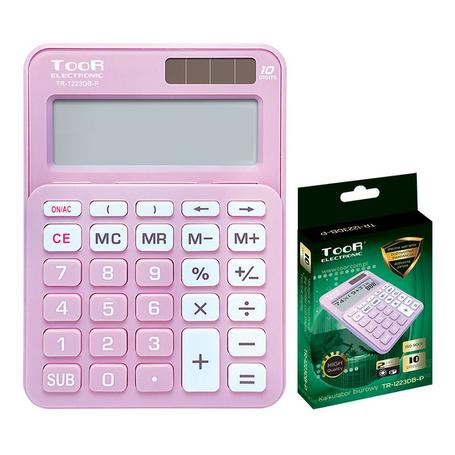 Kalkulator TOOR Electronic TR-1223DB-P - różowy