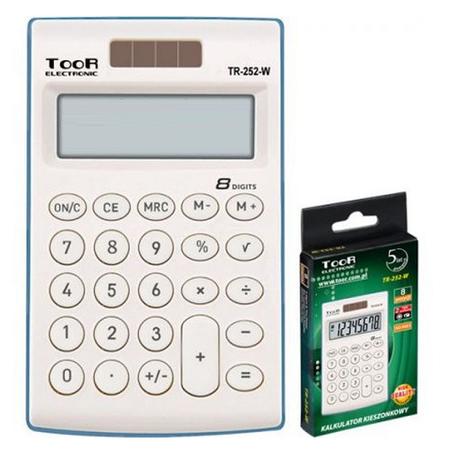 Kalkulator prosty TOOR Electronic TR-252 - biały  (NA MATURĘ)