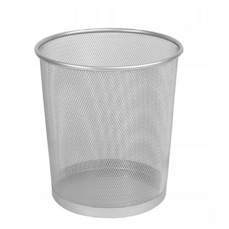 Kosz metalowy 265mm średni 12l - srebrny