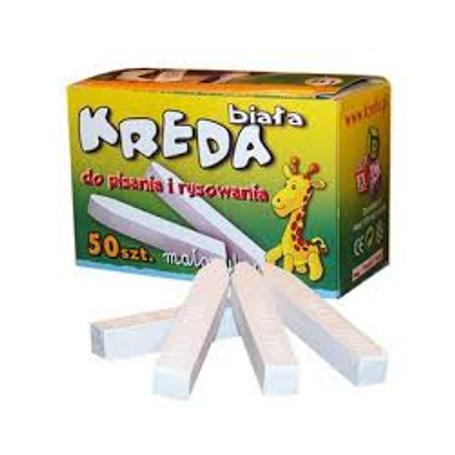 Kreda biała szkolna duża 50szt. B1