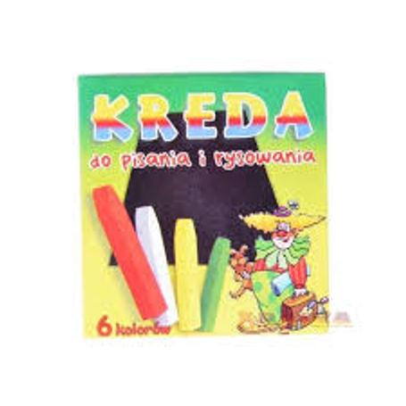 Kreda kolor szkolna mała 6szt