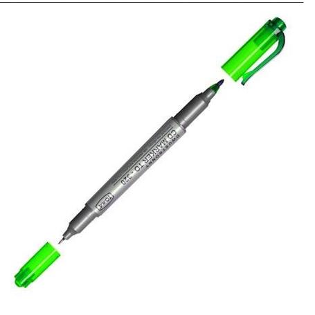 Marker Dwustronny TOMA CD TO-320 Zielony