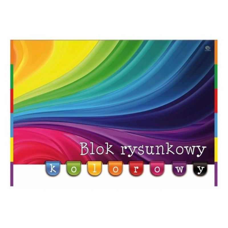 Blok A3 Rysunkowy kolorowy, barwiony w masie INTERDRUK