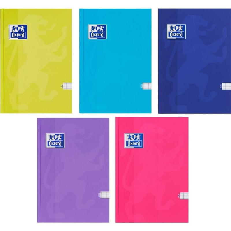 Brulion A4  96k  kratka - OXFORD TOUCH z marginesem mix okładek