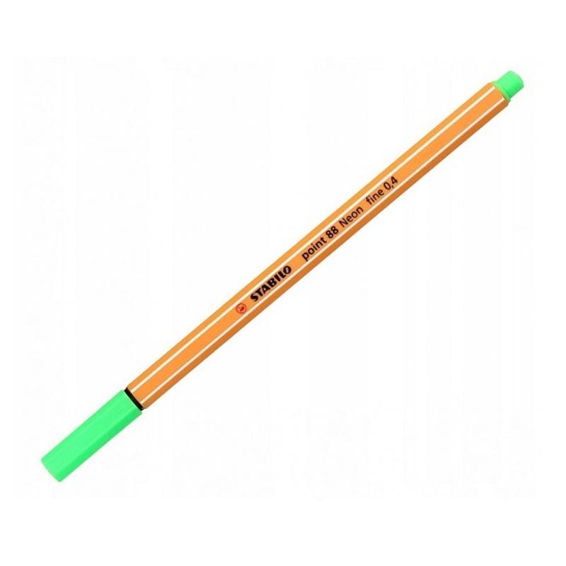 Cienkopis STABILO Point fine 0,4  88/033 - neonowy zielony