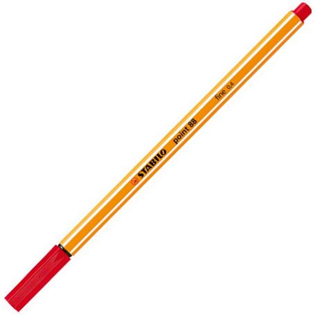 Cienkopis STABILO Point fine 0,4  88/40 - czerwony